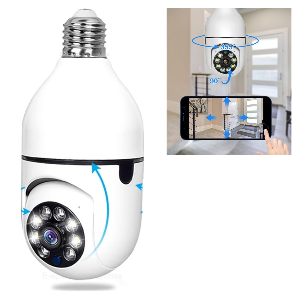 Camara Bombillo De Seguridad 360 Girato