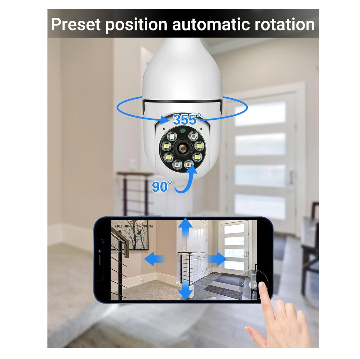 Camara Bombillo De Seguridad 360 Girato